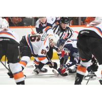 Lehigh Valley Phantoms forward Jacob Gaucher in the faceoff circle