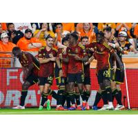 Sounders FC celebrates a goal