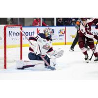 Saginaw Spirit goaltender Kaleb Papineau