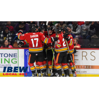 Indy Fuel celebrate a goal against the Reading Royals