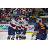 Saginaw Spirit's Kristian Epperson and James Guo on game night