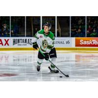 Defenceman Doogan Pederson with the Prince Albert Raiders