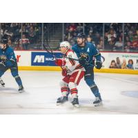 Grand Rapids Griffins center Sheldon Dries vs. the Cleveland Monsters