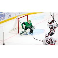 Texas Stars' Rémi Poirier versus Rockford IceHogs' Kevin Korchinski